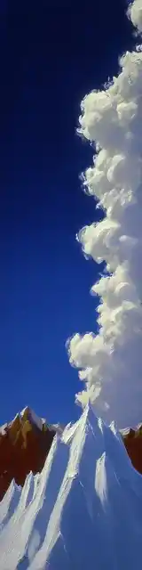 Free printable abstract cloud art bookmark featuring a long vertical cloud in a winter scene